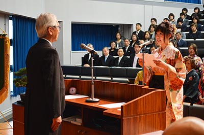 卒業生代表による答辞