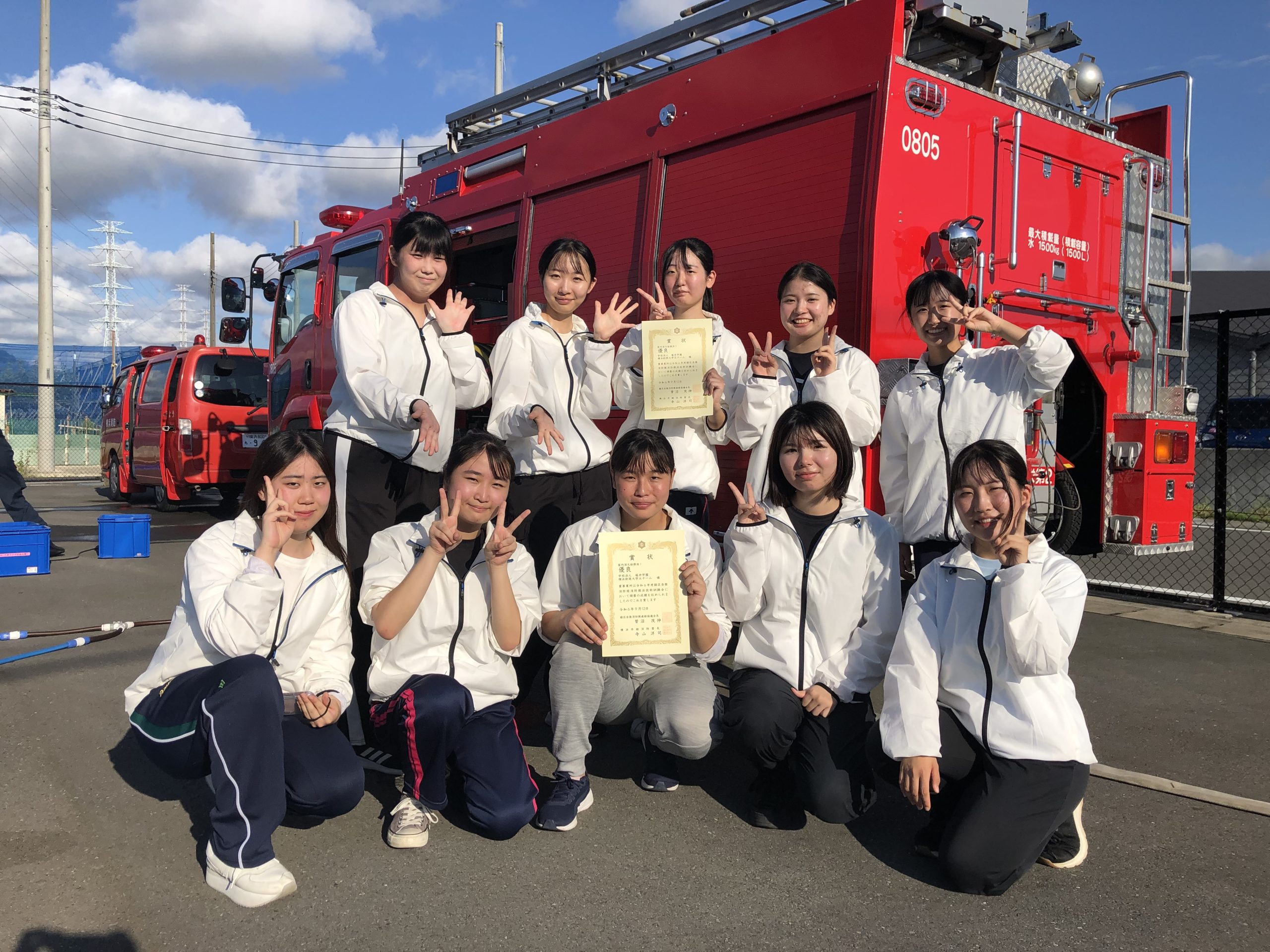 救急サークルTAAPが第47回緑区自衛消防隊操法技術訓練会に参加しました